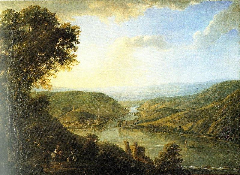 Johann Caspar Schneider Rhine valley by Johann Caspar Schneider oil painting picture